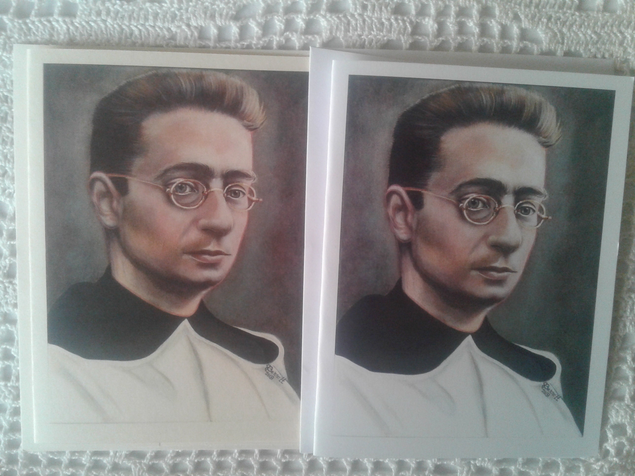 Image taken from my Original Signed Acrylic Painting Blessed Titus Brandsma Carmelite Martyr 8x10 /& 11x14 Prints on White Card Stock