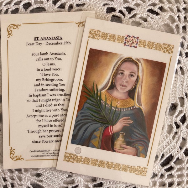 Saint Anastasia Relic Card Prayer Card