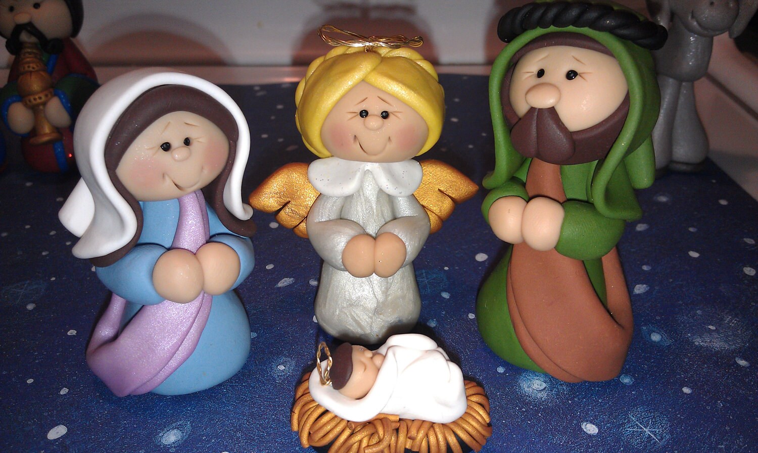 OOAK Polymer Clay Nativity Set 13 pieces Free Shipping Etsy