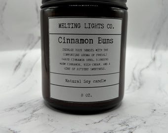 Bougie brioches à la cannelle, bougies chaudes parfumées, cadeau de Noël, senteurs des fêtes, senteurs d'enfance, senteurs chaudes, cadeaux pour toutes, cadeaux pour maman,