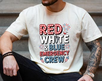 ED Nurse 4th Of July Tshirt, ER Nurse 4th Of July Long Sleeve Tee, Emergency Department Labor Day T-shirt, Emergency Memorial Day Tee SLWB25