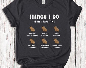 Capybara shirts, Capybara Lover Tee, Capybara Tee, Cute Capybara Shirt, Gift For Her, Animal Lover Shirt, Capybara Gift SJYE26