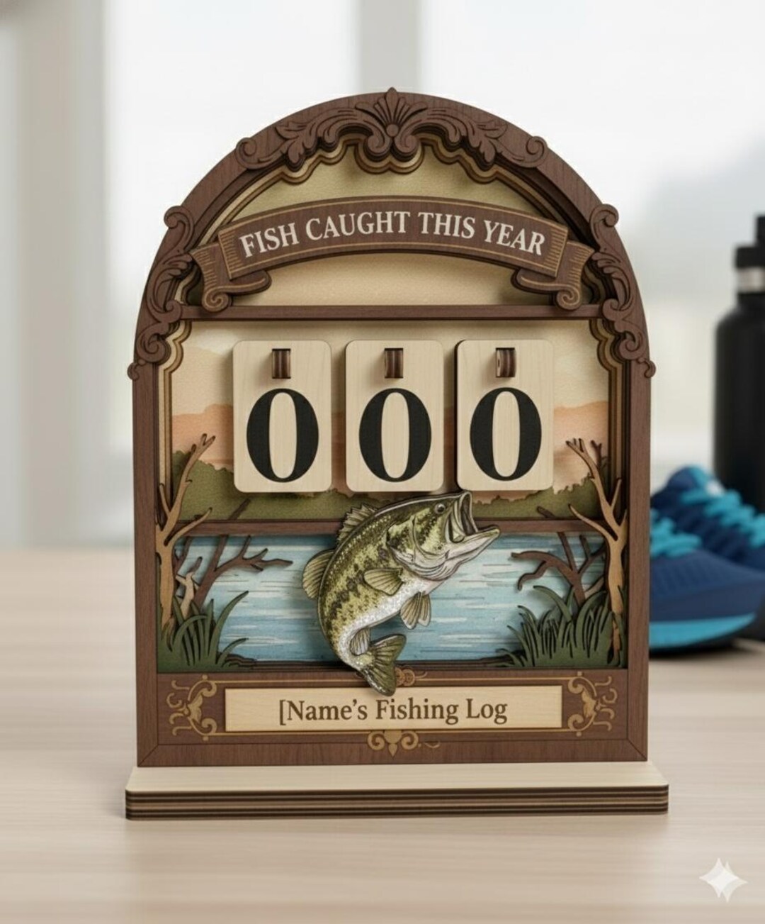 Fish Caught This Year Tracker Sign – Fishing Log for Anglers | Yearly ...