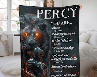 Christian Blanket, Personalized Blankets And Throws, Bible Verse Blanket, Religious Gifts For Men, Christmas Gifts For Men, Kids Gift KCPF39