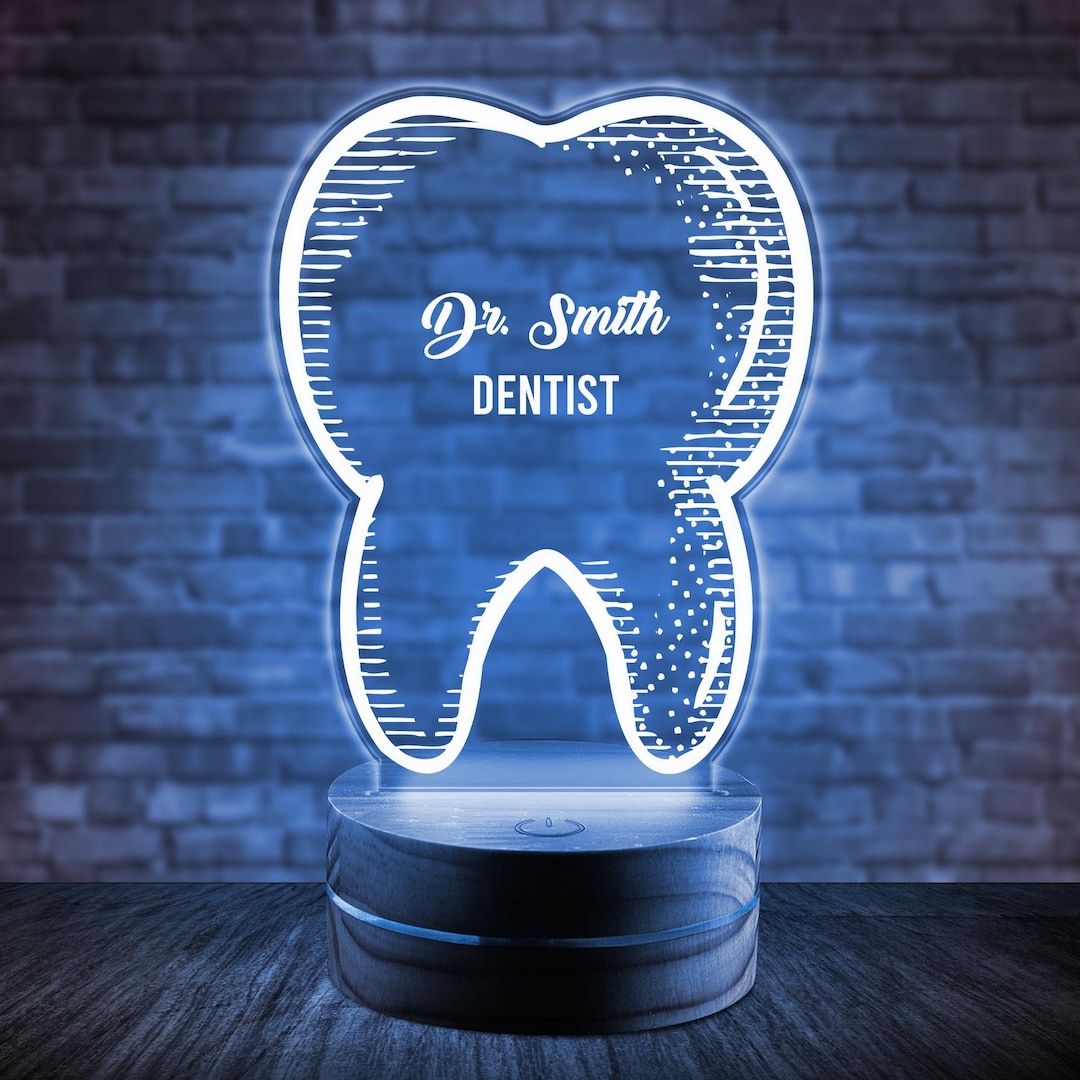 Personalized Dentist Night Light/custom LED Tooth Lamp for Graduation ...
