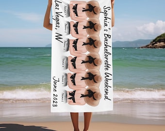Bachelorette Beach Towel, Bachelorette Party Gift, Bride Towel, Beach Bachelorette Party, Bride Beach Towel, Custom Beach Towel SJ4N01