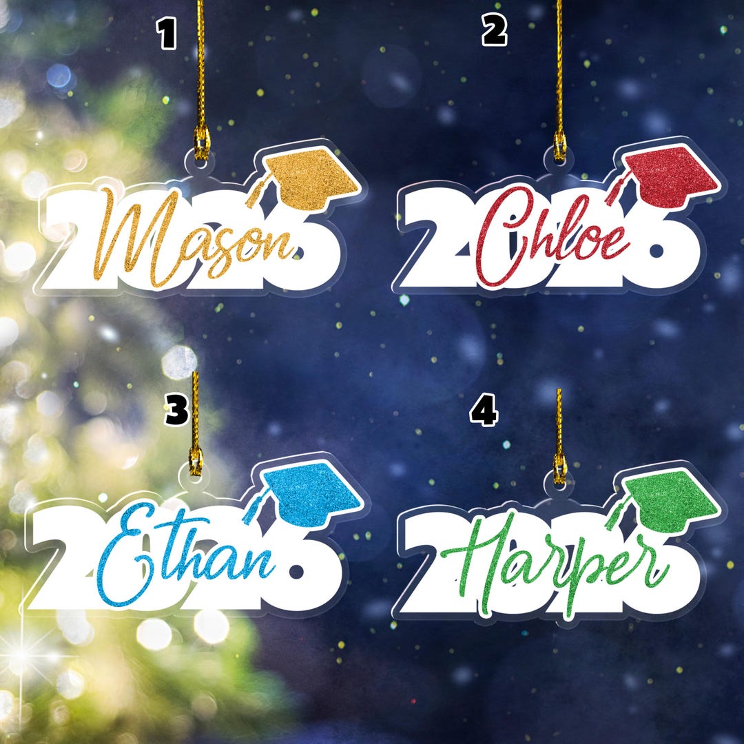 Personalized Class of 2025 Graduation Ornament, 2026 Christmas Ornament ...