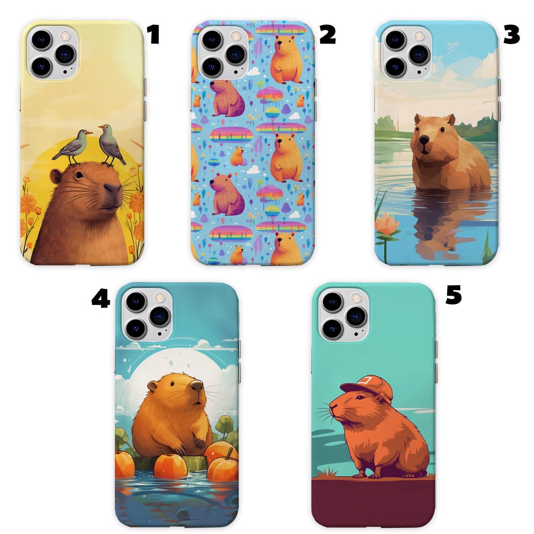 Cute Capybara Phone Case Rodents Guinea Pig Mammals Cavy, Dont Worry Be ...