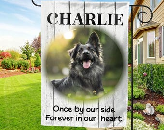 Personalized Pet Garden Flag, Custom Photo Name Text Garden Flag, Memorial Dog Garden Flag, Custom Pet Lovers Gift, Pet Photo Gift SKWL30