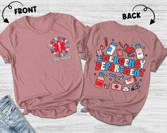 4th July ER Nurse Shirt/4th July Emergency Room Crew Future Nurse Graduation/Funny ER Ed Nurse Tech Shirt/Emergency Room Rn Shirt OGSC07