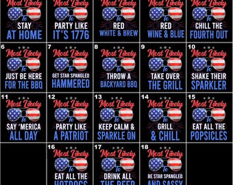 Personalized Most Likely To 4th Of July Matching Shirts/Fourth Of July Group Shirt/Funny Independence Day/America Party Family Gift OGSM22