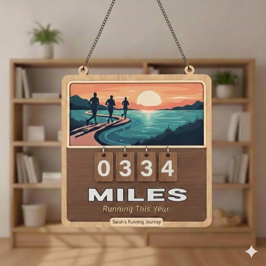 Custom Miles Run Tracker Sign, Running Log Sign, Running Distance ...