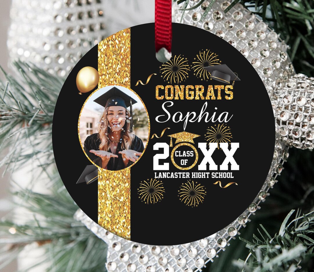 Personalized Graduation Ornament, Personalized Class of 2025 Ornament ...