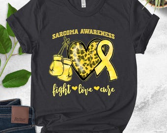 Sarcoma Cancer Awareness Shirt, Yellow Ribbon Shirt, Bone Cancer Awareness Shirt, Support Cancer Tee, Sarcoma Bone Cancer Survivor UMYK23