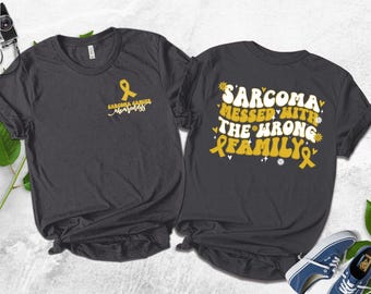 Sarcoma Cancer Awareness Shirt, Yellow Ribbon Shirt, Bone Cancer Awareness Shirt, Support Cancer Tee, Sarcoma Bone Cancer Survivor UMYK21