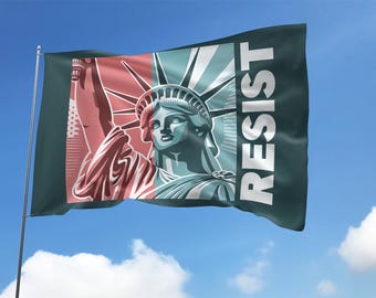 Resist House Flag, Feminist House Flag, Pro Choice Statue Of Liberty Protest Democrat Leftist, LGBTQ Rights Flag SLTD21