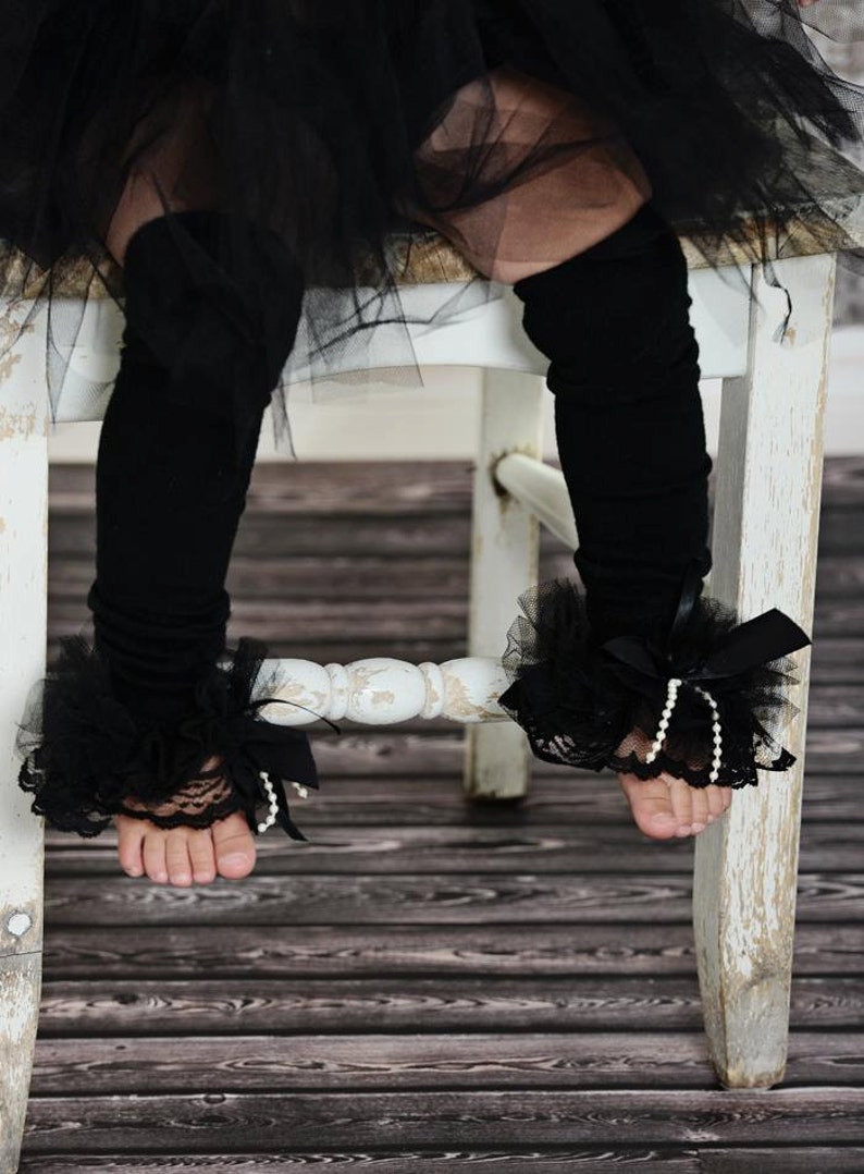 photo prop perfect birthday wedding Lace leggings Black Lace ruffle tutu leg warmers Antique Cream Lace Ruffle Tutu Leg Warmers