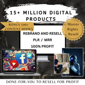 15+ Million Resell Digital Products Bundle for Passive Income, Private Label Rights (PLR) and Master Resell Rights (MRR), Done For You