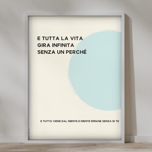 Digital Music Poster (pdf), Italian Music, NADA, HomeDecor Songs, Music on Poster, Inspired Music Print, Poster Art, Gift Idea