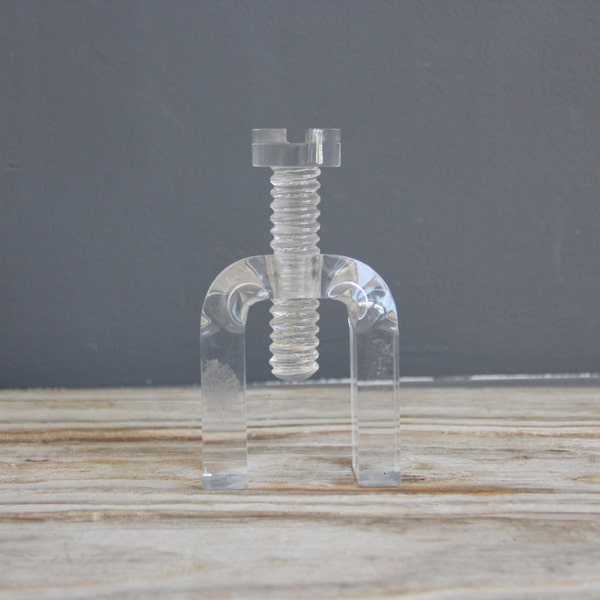 Vintage Oversize Lucite Screw Nutcracker