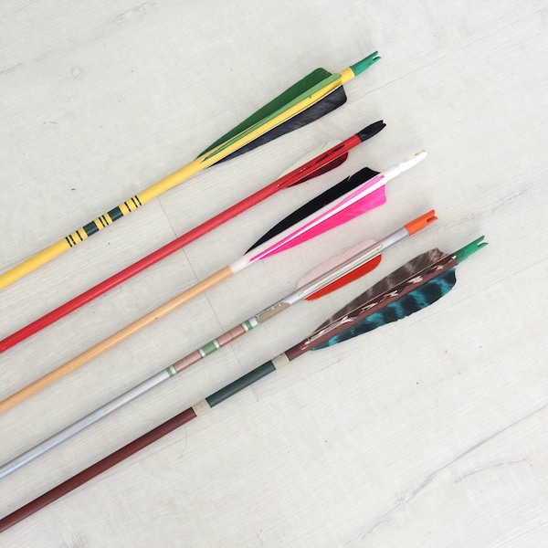 Set of 5 Colorful Vintage Arrows