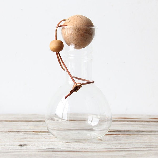 Vintage Modern Cork Ball Carafe