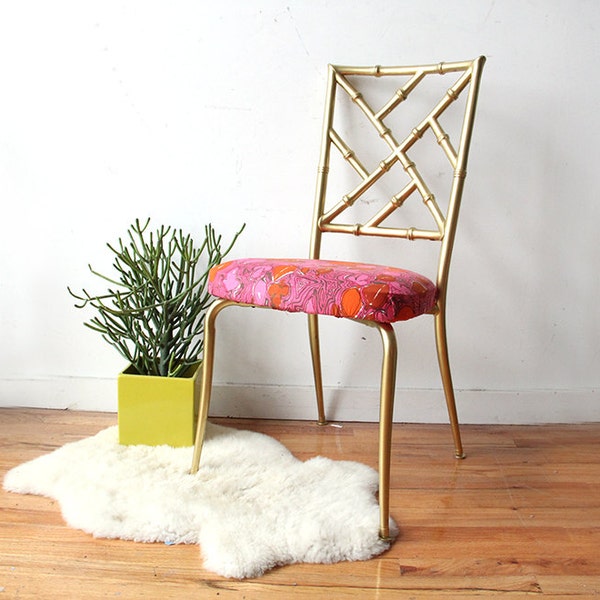 r e s e r v  e d Gold Faux Bamboo Chair. Perfect Desk Chair