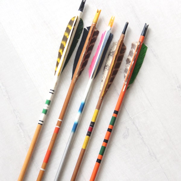 Collection of Vintage Archery Arrows (Set of 5)