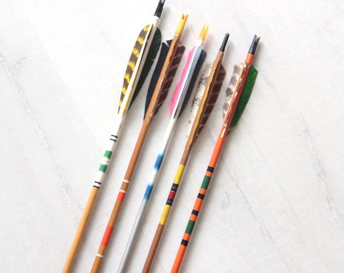 Collection of Vintage Archery Arrows set of 5 Etsy