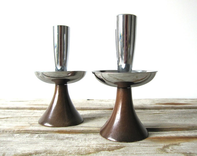 Pair of Danish Modern Candle Holders Etsy