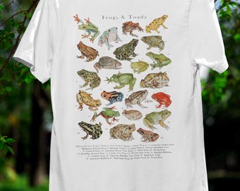 Frog Lover Tee, Amphibian T-Shirt, Animal Graphic Shirt, Nature Enthusiast Gift, Unisex Frog Top