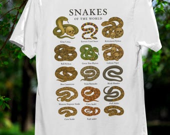 Snake Graphic Unisex Cotton Tee - Nature Lover Wildlife Shirt