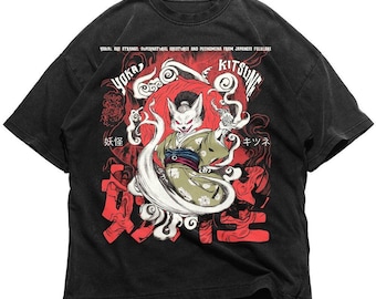 Fox Creature Japanese Kitsune Yokai Shirt, Tokyo Japan Kitsune Urban Legend Lovers Unisex Shirt, Hoodie, Sweatshirt