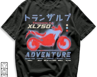 XL750 Transalp ADV Motorcycle Japanese Shirt, Dual Sport Touring Tee, Adventure Bike Rider Shirt Gift, Retro Japanese Biker Style