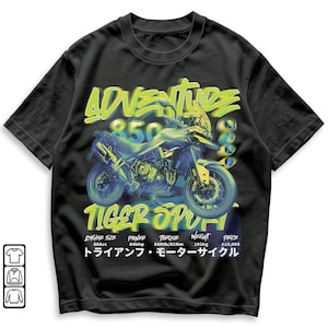 Tiger 850 ADV Motorcycle Japanese Shirt, Adventure Dual Sport Rider Tee, Touring Motorcycle Shirt, Biker Gift for Men Who Love Riding