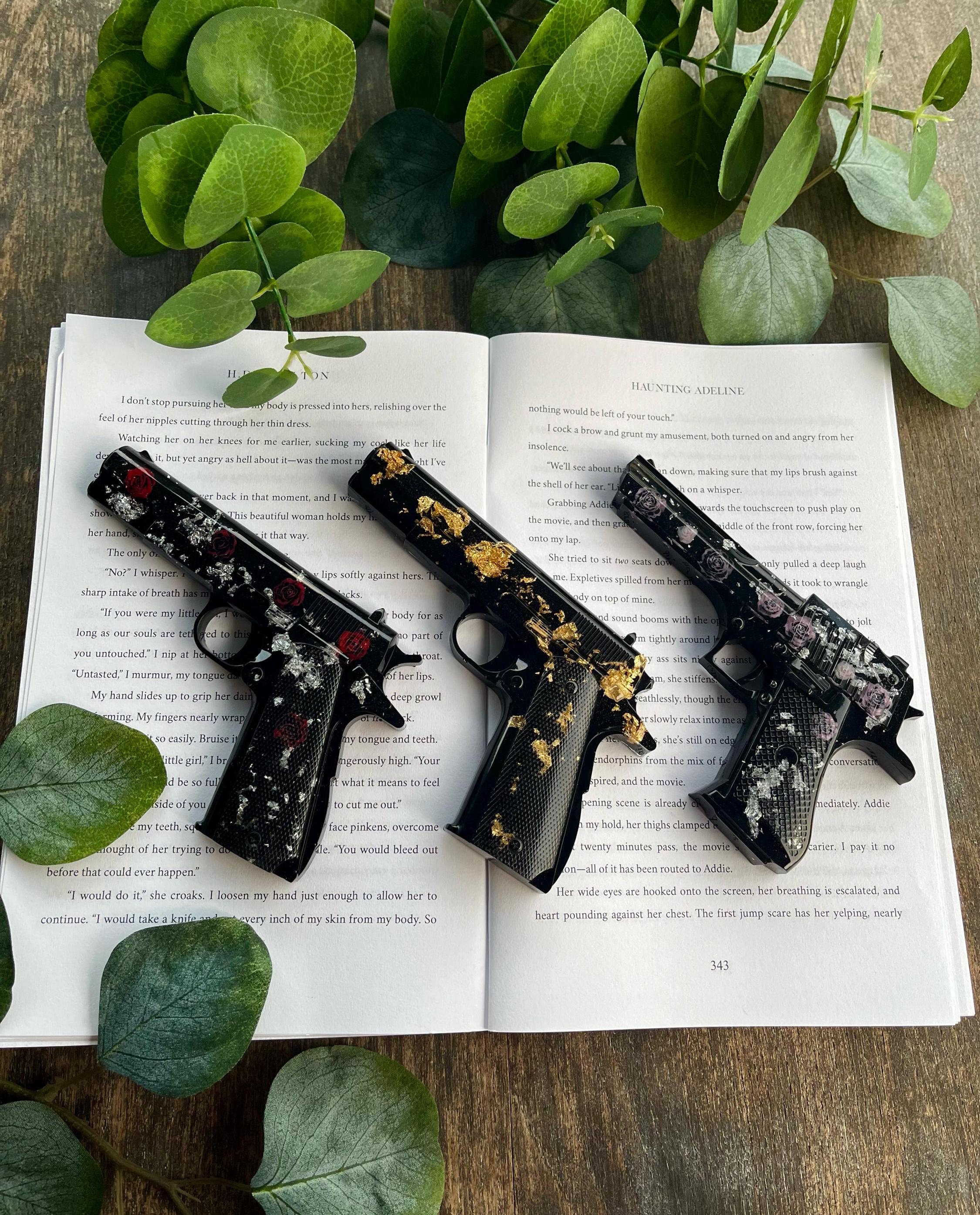Haunting Adeline dark romance inspired Resin PropGun, Booklover Gift Book Accessories Bookish Merch Handmade gift for her Bookshelf decor