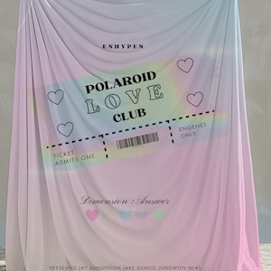 Enhypen Kpop Blanket Velveteen Plush Blanket Kpop Gift Enhypen Cozy Blanket Polaroid Love Design Kpop Bedding Kpop Merch Enhypen Fan Merch