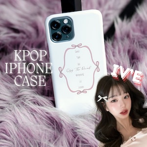 Coquette Minimalist IPhone Case KPop IV&#39;E Girl Group Gift Bow Kpop lovers Kpop merch phone cover Kpop idol Wonyoung Aesthetic iPhone case