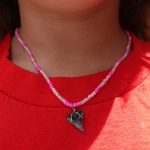 Customizable Beaded Shark Tooth Necklace