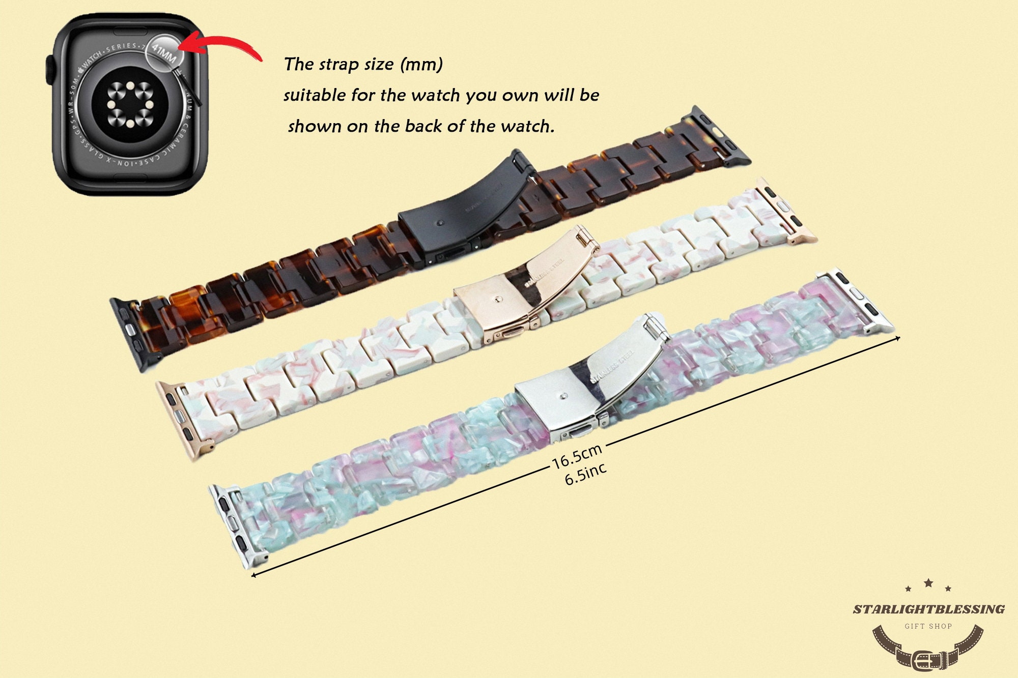 Resin Texture Apple Watch Band - Unique Adjustable Bracelet Watch Strap - 38mm-41mm 42mm-49mm - Apple Watch ArmBand For 9-1 Series