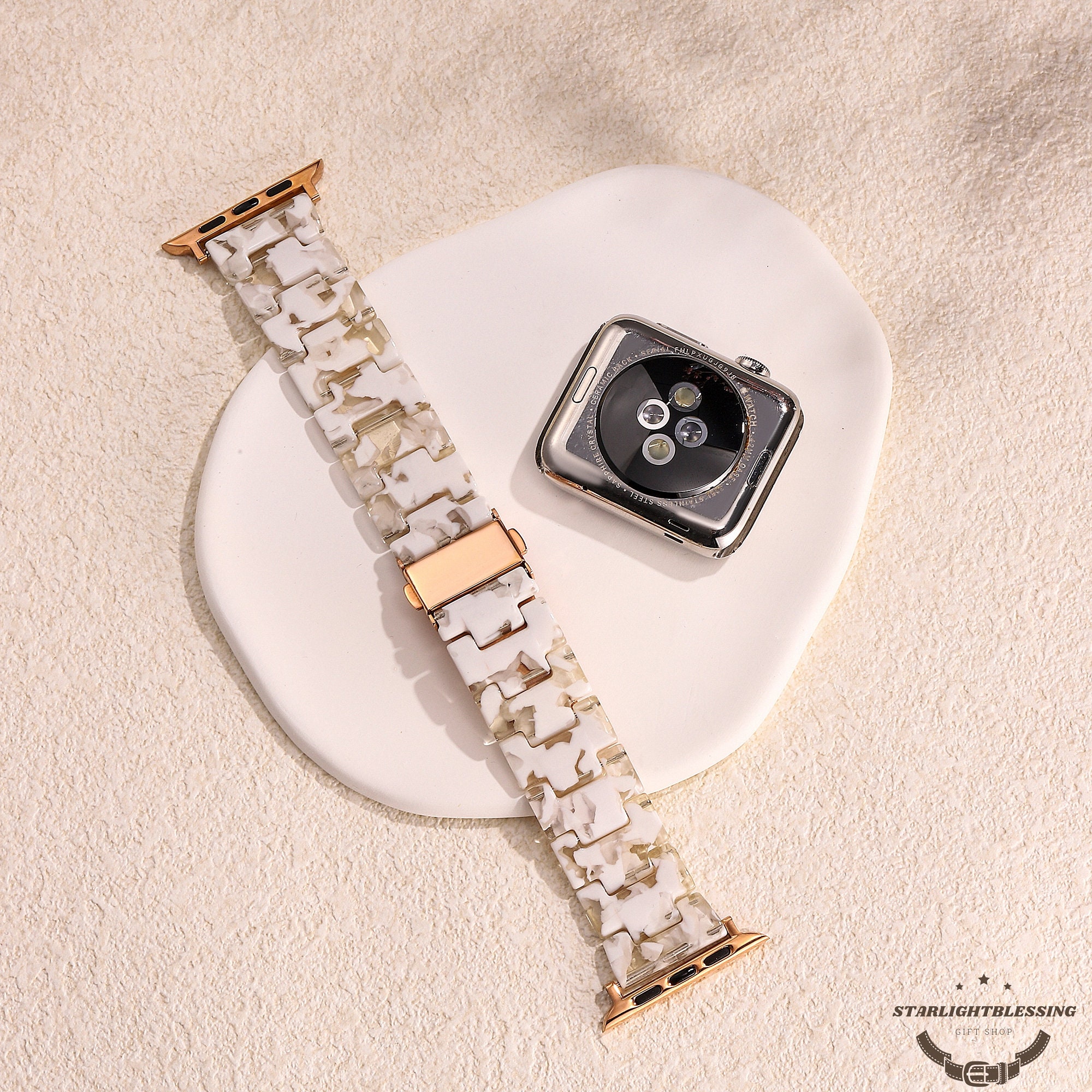 Resin Texture Apple Watch Band - Unique Adjustable Bracelet Watch Strap - 38mm-41mm 42mm-49mm - Apple Watch ArmBand For 9-1 Series
