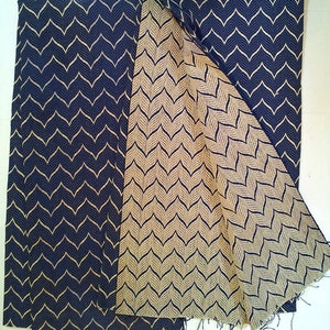Antique Heavy Weave  Fabric Durable Herringbone Weave-2 Pieces 48x58 inches each