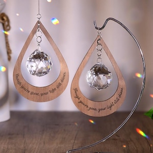 Atrapasol de cristal personalizado: regalo conmemorativo de condolencias, atrapasol conmemorativo para mascotas, pérdida de la madre, pérdida del padre, regalo por aborto espontáneo, pérdida de mascota