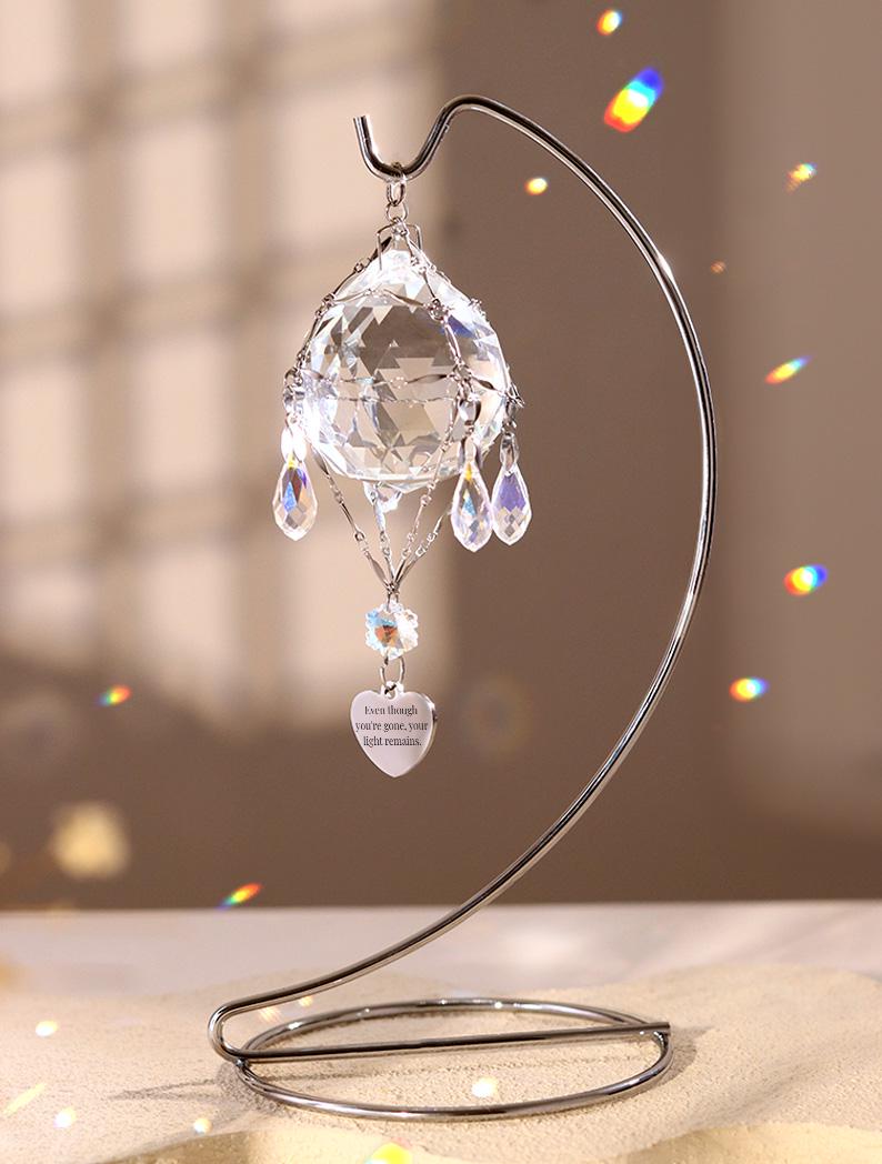 Custom Crystal Suncatcher - Memorial Suncatcher, Sympathy Gifts, Memorial Gifts for Loss, Loss of Mother, Miscarriage Gift, Boho Decor
