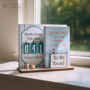 Personalisierte Bücher Lese-Tracker - Benutzerdefinierte Buchhalter, Bücher dieses Jahr gelesen, Buchecke, Geschenk für Leser, Buchliebhaber Geschenk, Bücherregal Dekor