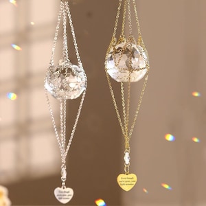 Atrapasol de cristal personalizado: atrapasol conmemorativo, regalos de condolencia, creador de arcoíris, regalos conmemorativos, pérdida de la madre, regalos de recuerdo