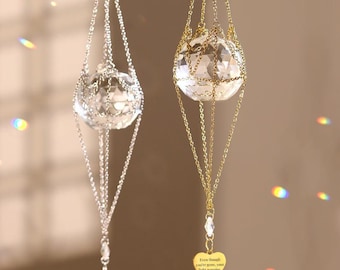 Personalized Crystal Suncatcher - Memorial Suncatcher, Sympathy Gifts, Rainbow Maker, Memorial Gifts, Loss of Mother, Remembrance Gifts