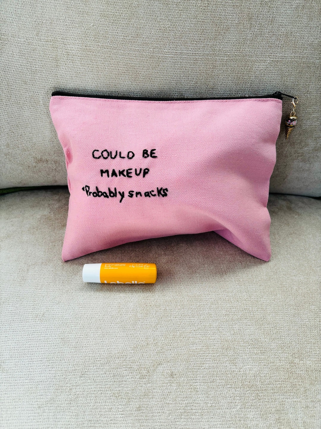 Funny Makeup Bags Handstitched Bag Funny Snack Bags Bigger Etsy
