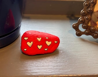 Painted rock, love rock, tiny scenes, miniature art on rocks, Valentine’s Day gift,  magical rocks, gift for her, housewarming gift, tiny