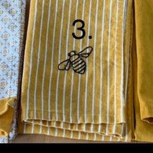 Bee Floral Kitchen Towel, Bee Dish Towel, Decor Kitchen Towel, Bee Tea ...